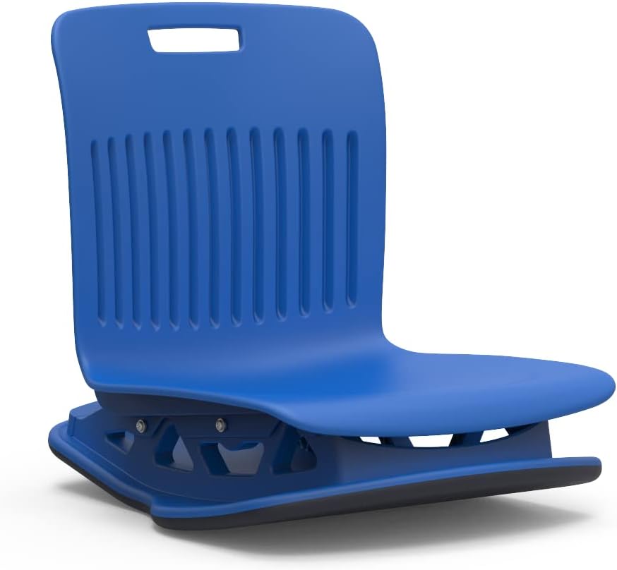 Virco ANFLROCK18 Analogy Floor Rocker Chair (10 Chairs) 18' Shell for Students 3rd Grade - Adult, Comfortable Rocking Seating Option for Schools and Classrooms - Cobalt Blue