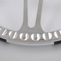 14' Polished Billet Steering Wheel with Half Wrap and Horn Button-White