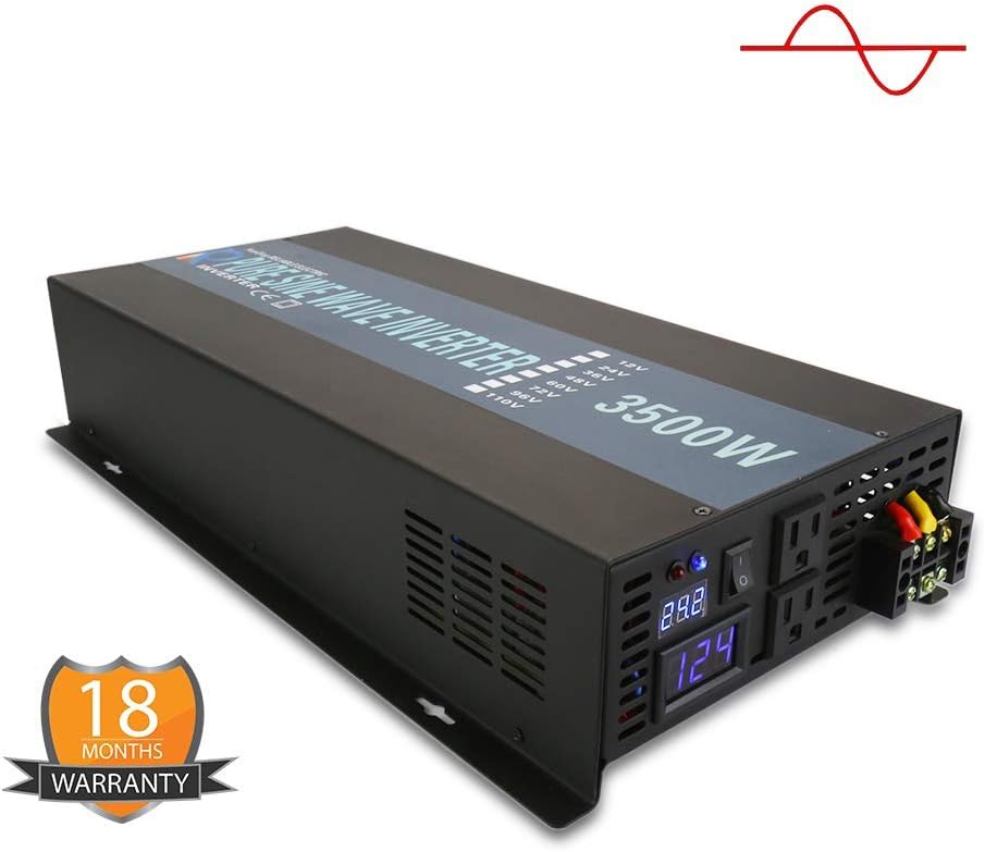WZRELB RBP350024VCRT 3500W 24V 120V Pure Sine Wave Solar Power Inverter with Remote Control Switch