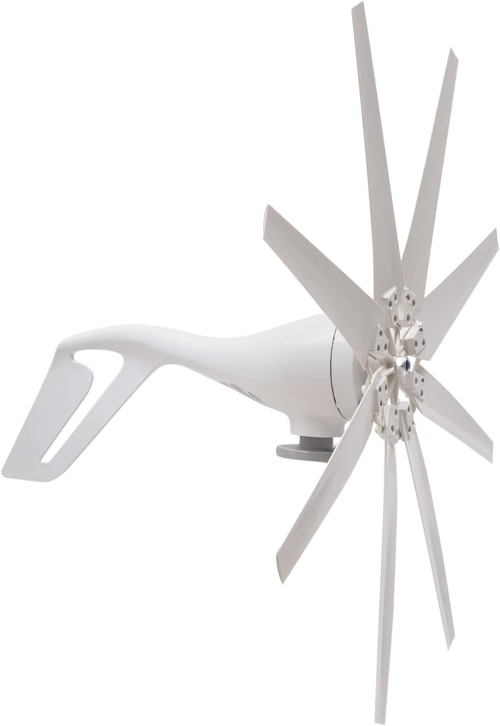 Wind Turbine Generator Kit 12V 600W Wind Power Generator Kit with 8 Blades for Marine RV Home Windmill Generator System Vertical Axis Wind Turbines Motor with MPPT Controller