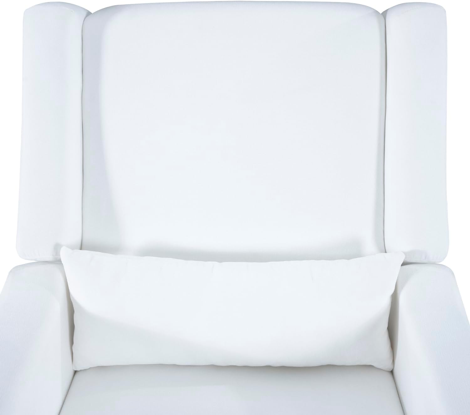 Naomi Home Tanya Luxury Motion Recliner Chair, Bright White – Plush Upholstered Glider Rocker with USB Charging, Swivel, and Lumbar Support for Nursery Comfort, 275 lbs Capacity