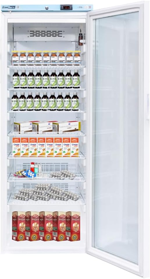 Conserv 23.4' Wide Pharmacy & Clinic Refrigerator, 12.7 Cu.Ft Medical Vaccine Fridge, WiFi Temperature Monitoring, High/Low Temp Alarm, Locking Door, No Frost, ETL Listed, 110V