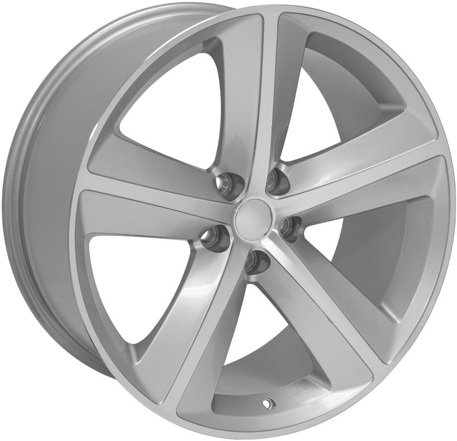 OE Wheels DG05 20 Inch Rim Fits Challenger SRT Style 5x115 20x9 Gloss Silver Machined - Hollander 2357 (1)