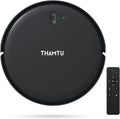 Robot Vacuum Cleaner, Super Thin, Powerful Suction Vacuum Robot, Self-Charging Robotic Vacuum Cleaner, Cleans Hard Floors to Low-Pile Carpets, Black