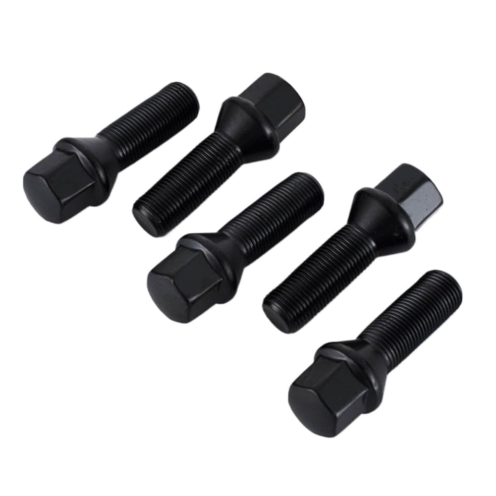 Black Wheel Bolts M14x1.5 14x1.25 28mm 35mm 40mm 45mm Shank Conical Seat Aftermarket ET Extended Lug Studs(Color Name: 45mm 5pcs)