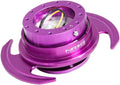 NRG Innovations NRG-SRK-650PP GEN 3.0 Race Steering Wheel Quick Release Hub Adapter, 6-Hole Desgin & 6x70 and 6x74mm Bolt Patterns, Purple Body/Purple Ring With Handles