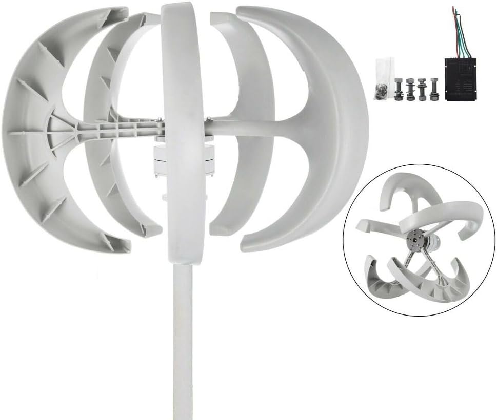 400W 600W 800W 1000W 1200W Vertical Wind Turbine Generator Kit - 12V/24V, 5-Blade Design, Efficient Controller, Eco-Friendly Renewable Energy Solution
