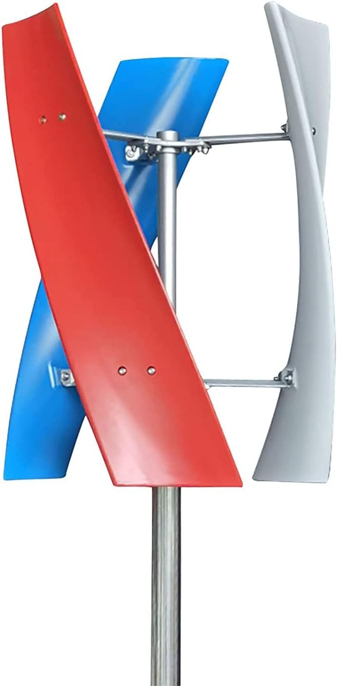 1000W Vertical Wind Generators Kit,3 Blades Wind Turbine 12V 24V 48V Wind Turbine with MPPT Controller Easy to Assemble Suitable for Courtyards