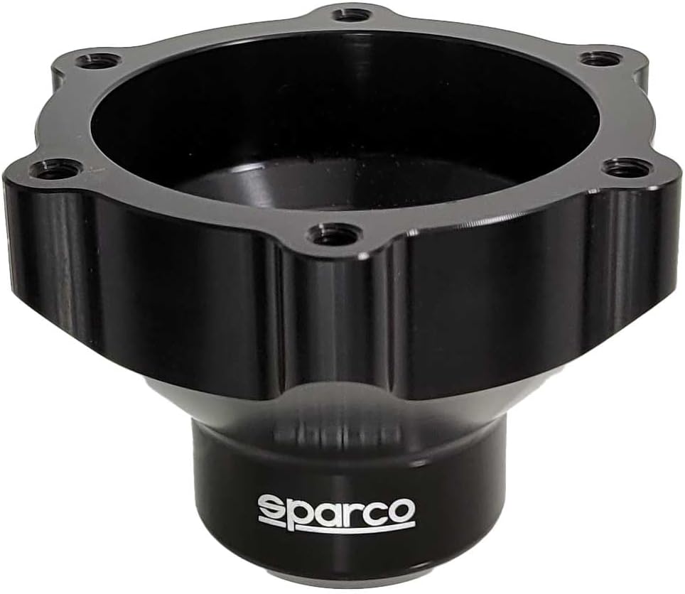 Sparco Polaris RZR Turbo S Steering Wheel and Sparco Hub Adapter, Leather Grip, Aluminum Frame, 6-Bolt Universal Pattern, Fits Polaris RZR, UTV, SXS,