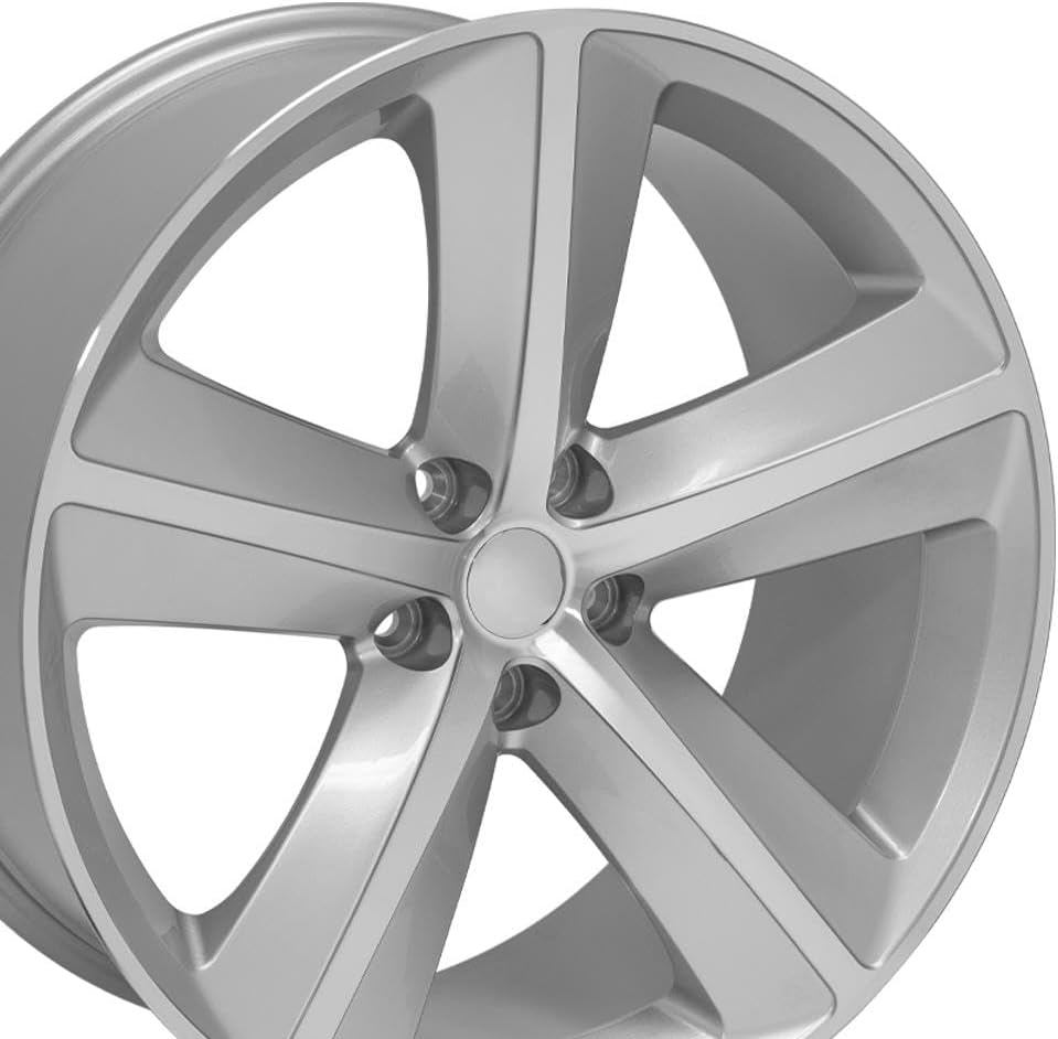 OE Wheels DG05 20 Inch Rim Fits Challenger SRT Style 5x115 20x9 Gloss Silver Machined - Hollander 2357 (1)