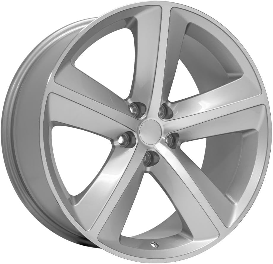 OE Wheels DG05 20 Inch Rim Fits Challenger SRT Style 5x115 20x9 Gloss Silver Machined - Hollander 2357 (1)