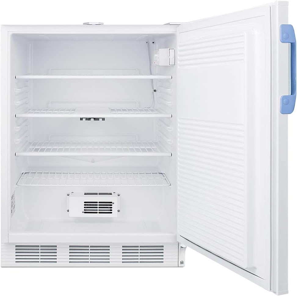 Summit Appliance FF7LWBIMED2ADA 24' Wide Built-In All-Refrigerator, ADA Compliant; 5.5 cu.ft. Capacity; Automatic Defrost; High/low Temperature Alarm; Digital Thermostat; and Factory Lock