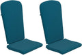 Flash Furniture Charlestown Set of 2 Adirondack Chair Cushions - Teal Fabric Cushions - 2' Thick Padding - Indoor/Outdoor - Patio Chair Replacement Cushions