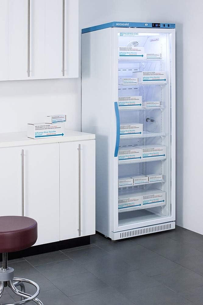 Summit Appliance Accucold 15.0 cu.ft. Medical Refrigerator, 24' Wide, Vaccine Refrigerator, Glass Door - ARG15PV