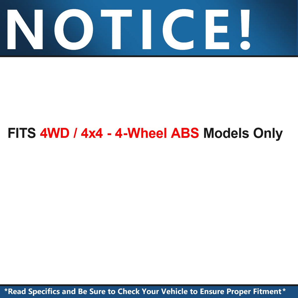 Detroit Axle - 4WD Front Wheel Bearing Hubs for 00-02 Dodge Ram 2500 3500 [w/ 4-Wheel ABS], 2000 2001 2002 Wheel Bearing and Hubs Assembly Set, Pair Hubs Replacement
