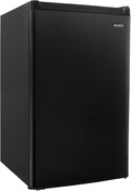 Avanti Mini Fridge Compact Refrigerator for Home Office or Dorm with Reversible Door, Chiller Compartment, Adjustable Slide-out Shelves with Temperature Control and Manual Defrost, 4.4-Cu.Ft., Black
