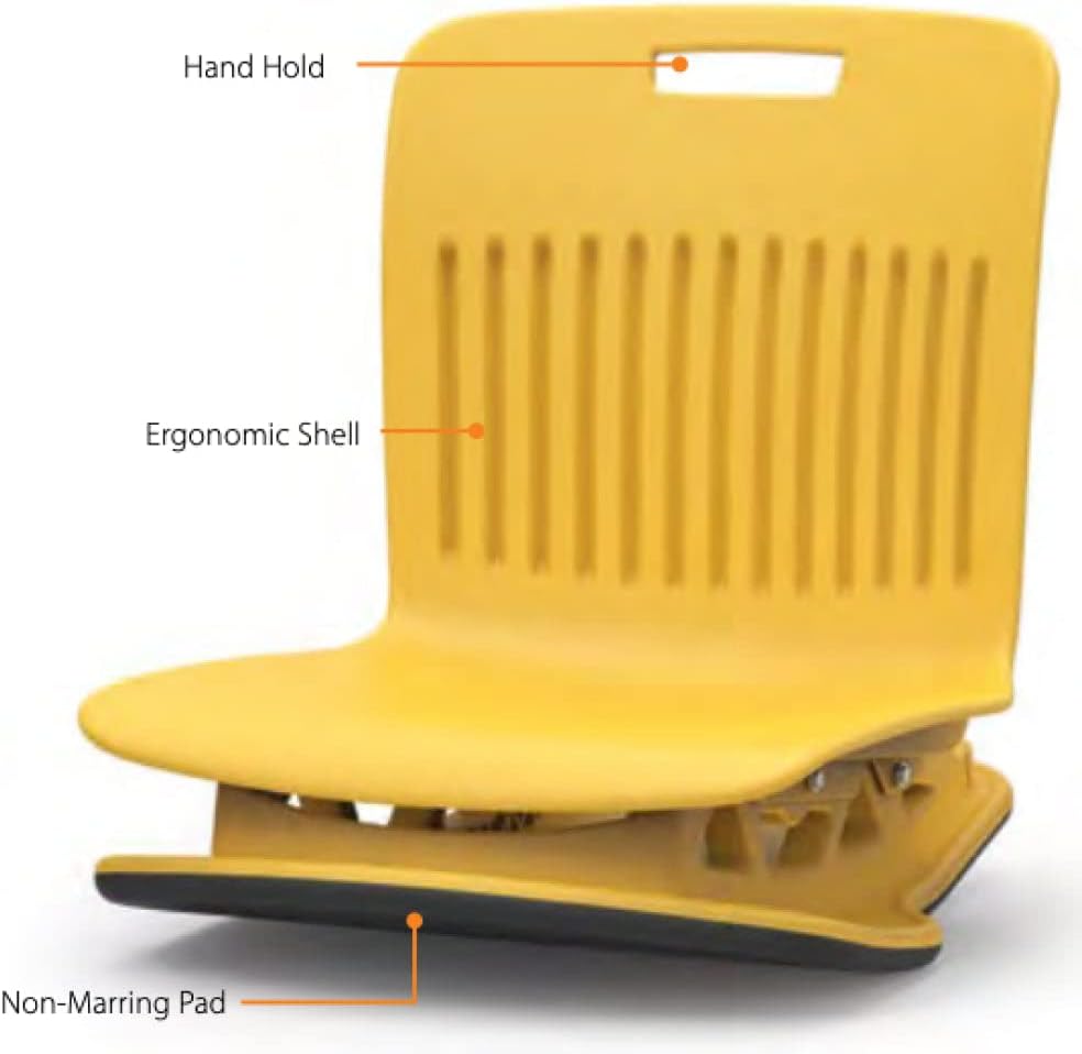Virco ANFLROCK18 Analogy Floor Rocker Chair (1 Chair) 18' Shell for Students 3rd Grade - Adult, Comfortable Rocking Seating Option for Schools and Classrooms - Cobalt Blue