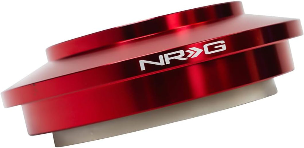 NRG Innovations Racing Style Steering Wheel Short Hub, Lockable Aluminum Steering Shaft, 6x70mm Bolt Pattern Quick Release Adapter Unit, Compatible For 85-05 Toyota/Lexus, Red, NRG-SRK-121H-RD