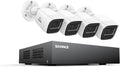 SANNCE 8CH 1080P Home Surveillance Camera System and 4 * 1080P TVI Weatherproof CCTV Cameras,Easy Remote Access, Wired Security Camera System Outdoor