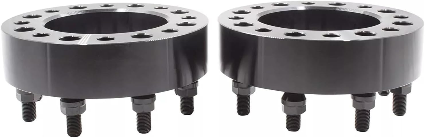 Set of 4 8x6.5 to 8x180 Wheel Spacer Adapters, 2' Thickness 14x1.5 for Express 2500 3500 | 2001-2010 for Silverado 2500 HD Sierra 2500 HD | 2001-2003 for Silverado 1500 HD