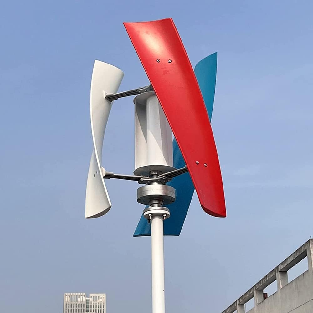 1000W Wind Turbine Generator 12V 24V Small Free Energy Generator, Vertical Wind Power Motor, Windmill Generator with Controller