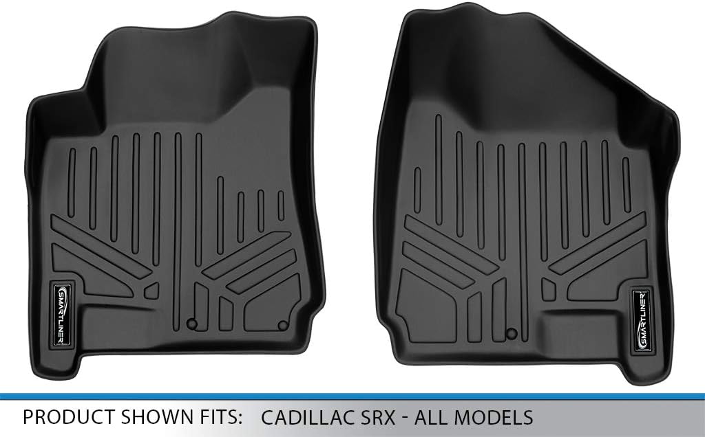SMARTLINER Custom Fit Floor Mats 1st Row Liner Set for 2010-2016 Cadillac SRX