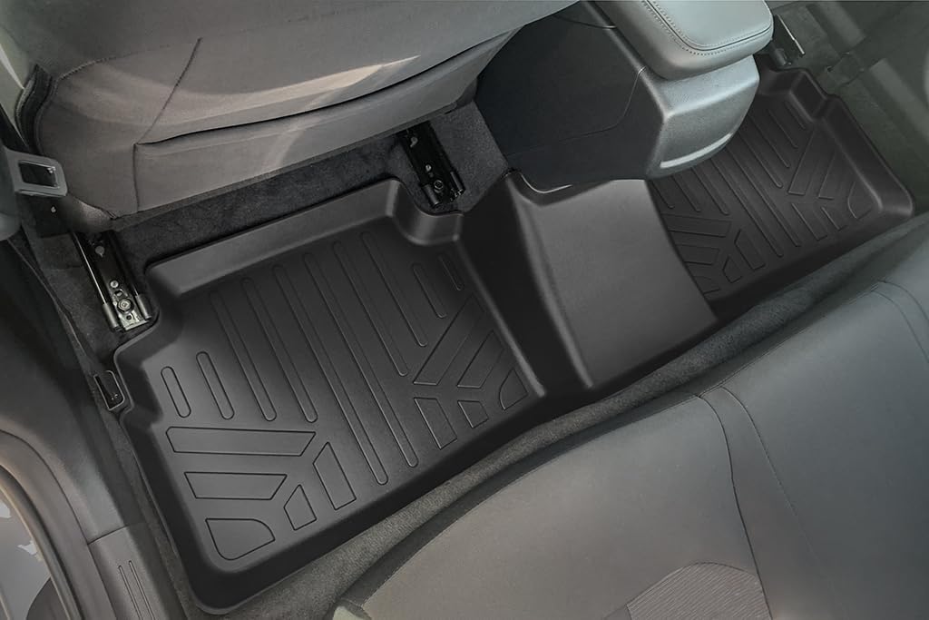 SMARTLINER Custom Fit All Weather 2 Row Black Floor Mat Liners Compatible with 2024-2025 Hyundai Sonata