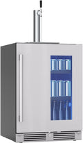 Zephyr Presrv™ 24' Stainless Steel Kegerator & Beverage Cooler - Indoor Refrigerator, Cellar Freestanding Fridge and Keg Beer Cooler - Compatible with Multiple Keg Configurations
