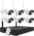 3MP Wireless Security Camera System – 6 Wi-Fi Bullet Cams + 10CH NVR, 15m IR Night Vision, IP66 Weatherproof, H.265, Plug-and-Play Indoor/Outdoor Surveillance, Mobile Alerts, Dual Storage