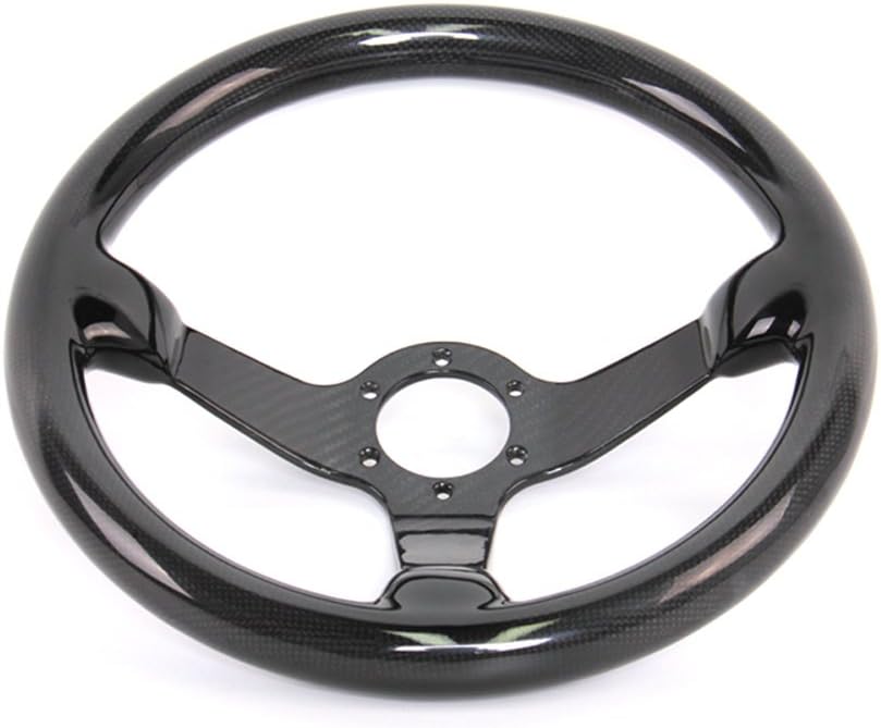 Carbon Fiber Racing Quick Release Steering Wheel 14'' inch 350mm Diameter 6 Bolts