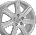 OE Wheels LX12 17 Inch Rim Fits ES 350 Style 5x114.3 17x7 Gloss Silver - Hollander 74190 (1)