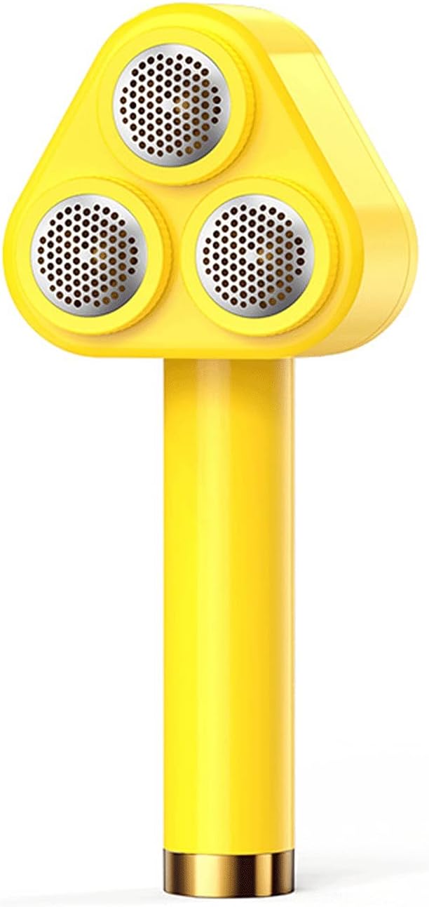 Fabric Shaver Defuzzer Electric Ribbon Remover Hair Ball Trimming And Shaving Machine Hair Removal Device Sticky Hair Clothes household USB Rechargeable (Color : Pink) (Yellow)