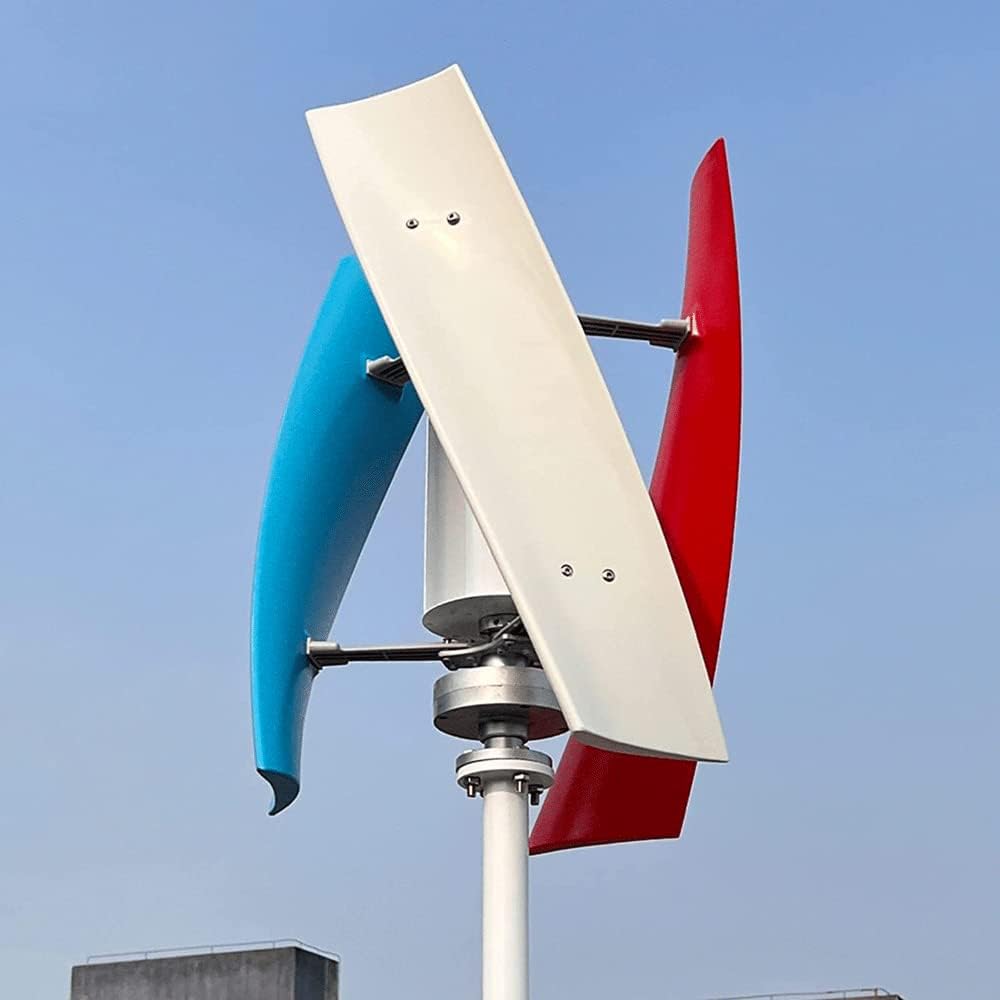 1000W Wind Turbine Generator 12V 24V Small Free Energy Generator, Vertical Wind Power Motor, Windmill Generator with Controller
