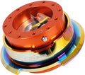 NRG Innovations NRG-SRK-280OR-MC GEN 2.8 Steering Wheel Quick Release Kit Adapter, 6-Hole & 6x70 and 6x74mm Bolt Patterns Orange Body/Neo Chrome Ring