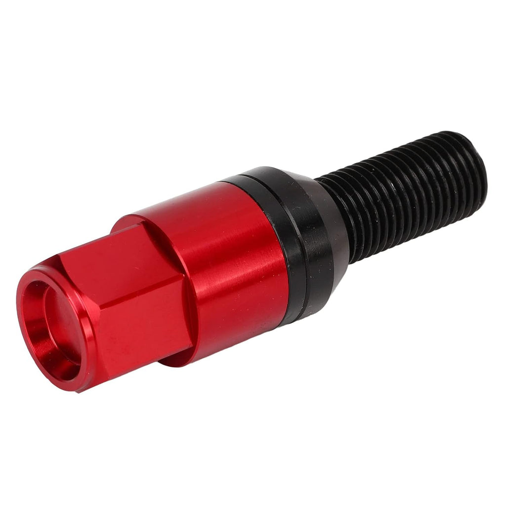 Brilluxa Wheel Bolts, M14x1.5 Lug Bolts Wheel Lug Screws 20PCS Cone Seat Tapered Red, Replacement Fastener Set for Aftermarket Alloy Wheels Car Tire Installation