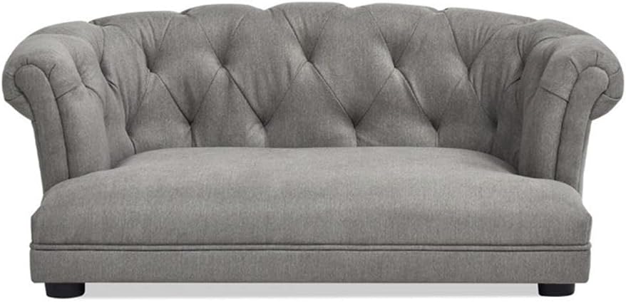 Pemberly Row 36.5' Chesterfield Dog Sofa Bed Medium Uptown Gray