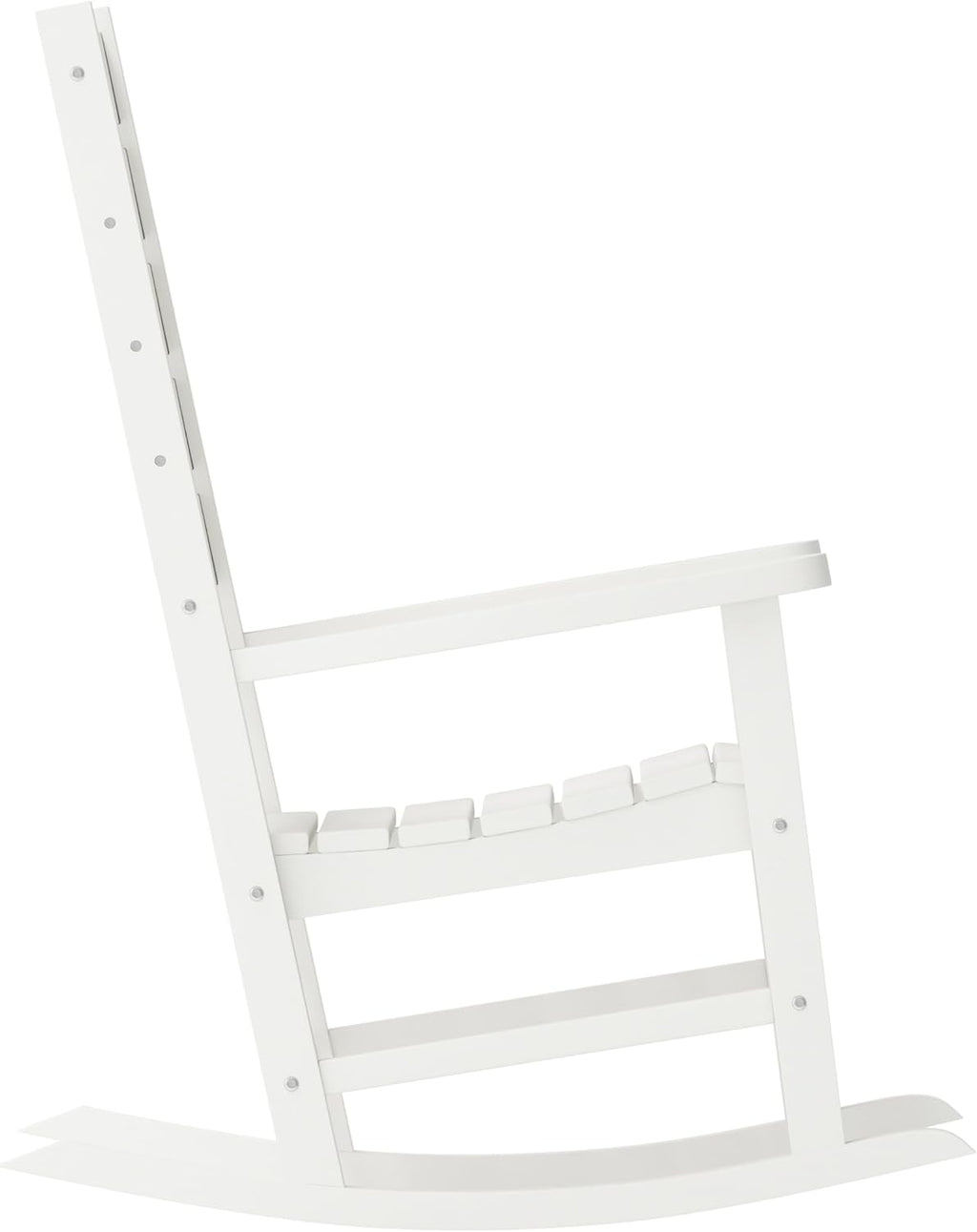 Flash Furniture Manchester Commercial Grade Outdoor Rocking Chair, All-Weather HDPE Indoor/Outdoor Rocker, White