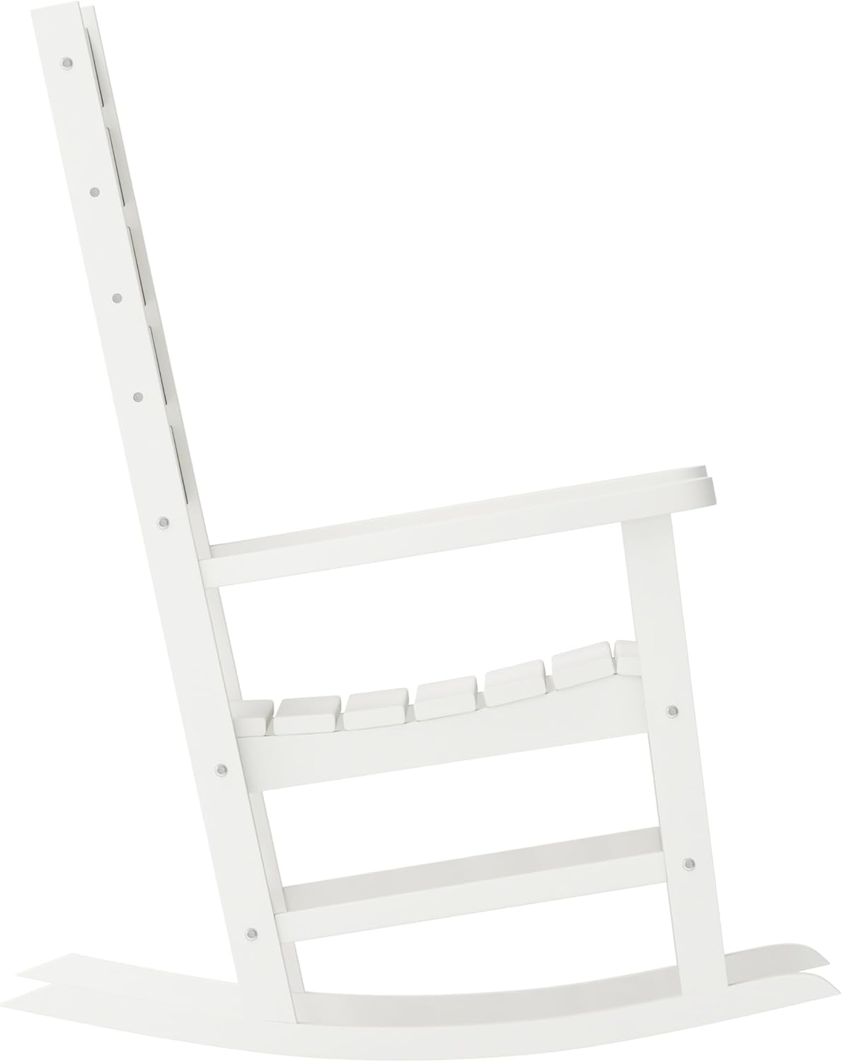 Flash Furniture Manchester Commercial Grade Outdoor Rocking Chair, All-Weather HDPE Indoor/Outdoor Rocker, White