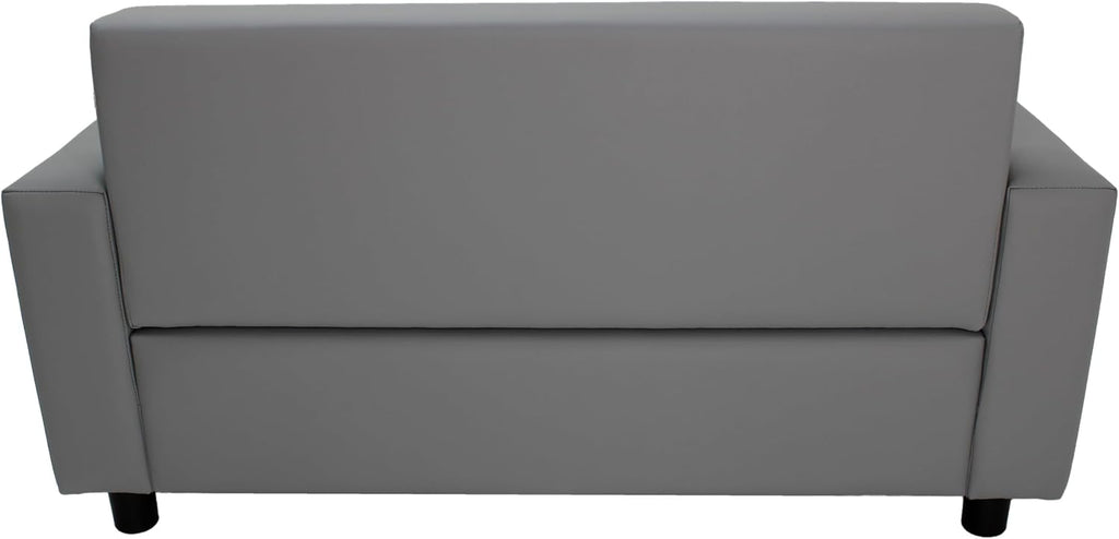 Factory Direct Partners SoftScape Inspired Playtime Classic Reading Sofa, Children's Commercial-Grade Upholstered Furniture for Home, Daycare, Preschool, Library Comfy Modern Design - Grey, 14473-GY
