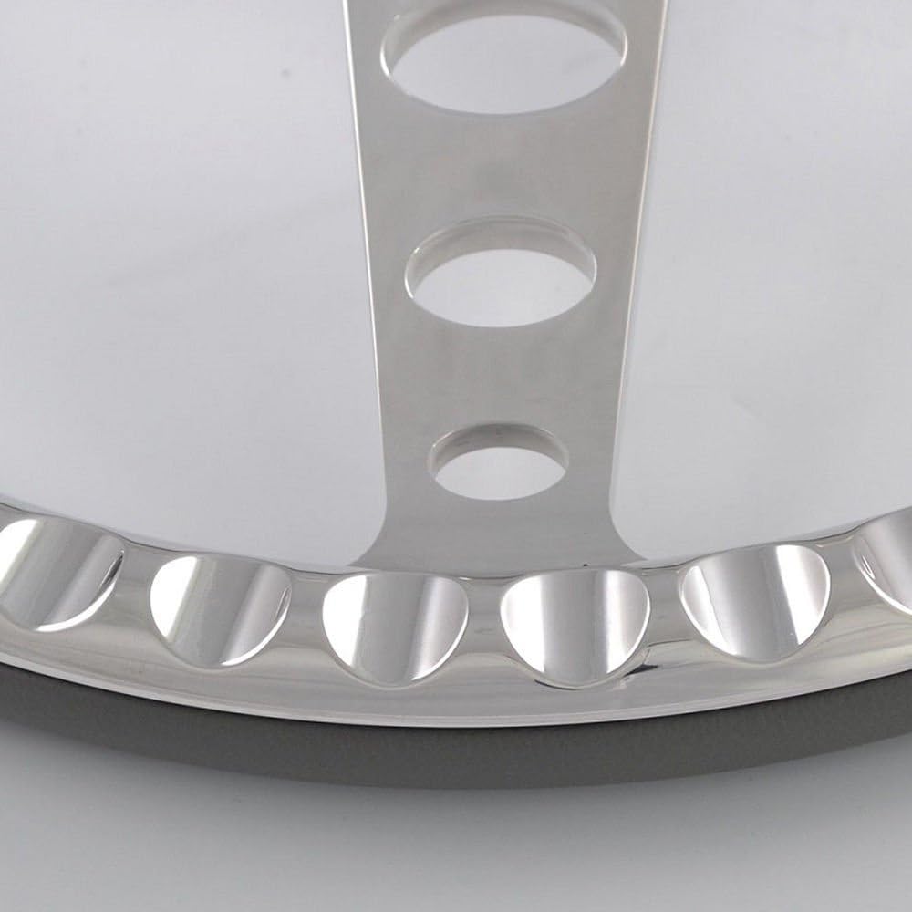 14'' Billet Orbiter Half Wrap 9 Bolts Steering Wheel with 2'' Dish and Horn Button (Black)