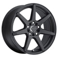Raceline Wheels 131B EVO Wheel Black 18X7.5'5X112/5X120 Bolt Pattern +42mm Offset/(5.9'B/S) 7 Spoke Aluminum Passenger Car Wheels, Full Size Replacement Black Car Rims