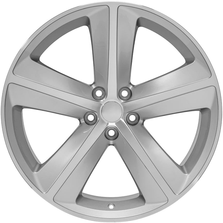 OE Wheels DG05 20 Inch Rim Fits Challenger SRT Style 5x115 20x9 Gloss Silver Machined - Hollander 2357 (1)