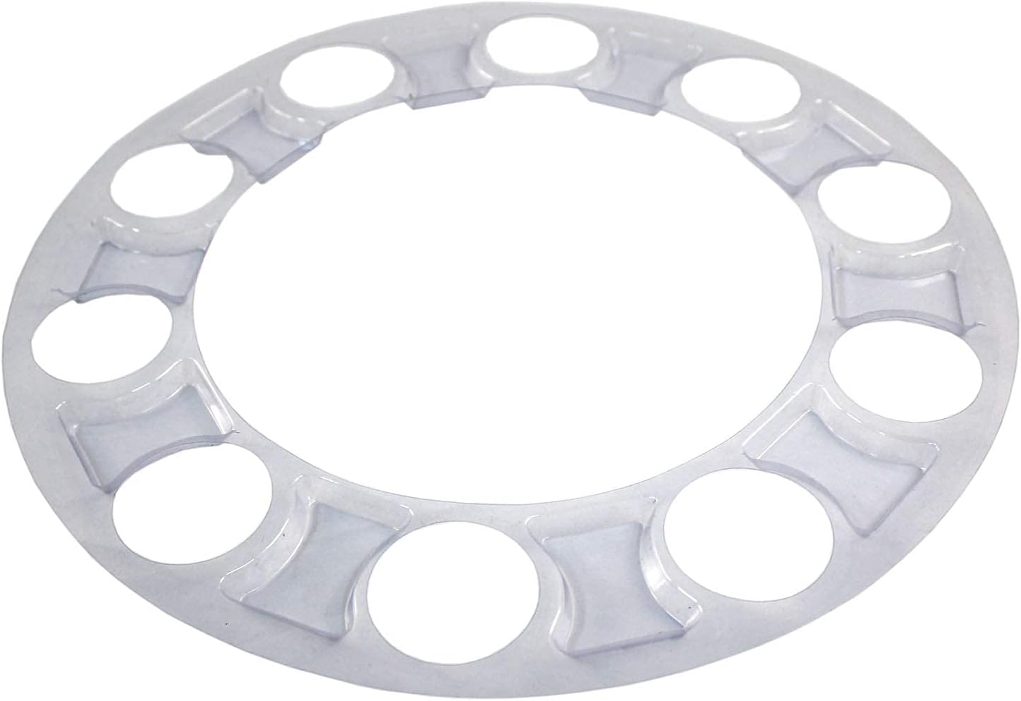MRJLK Chrome ABS Complete Axle Cover Set with Standard Hub Caps and 33mm Screw-On Lug Nut Covers for Semi Trucks (2 Front and 4 Rear)