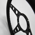 14'' Billet Cruisin Full Wrap 9 Bolts Steering Wheel with 2'' Dish and Horn Button (Black)