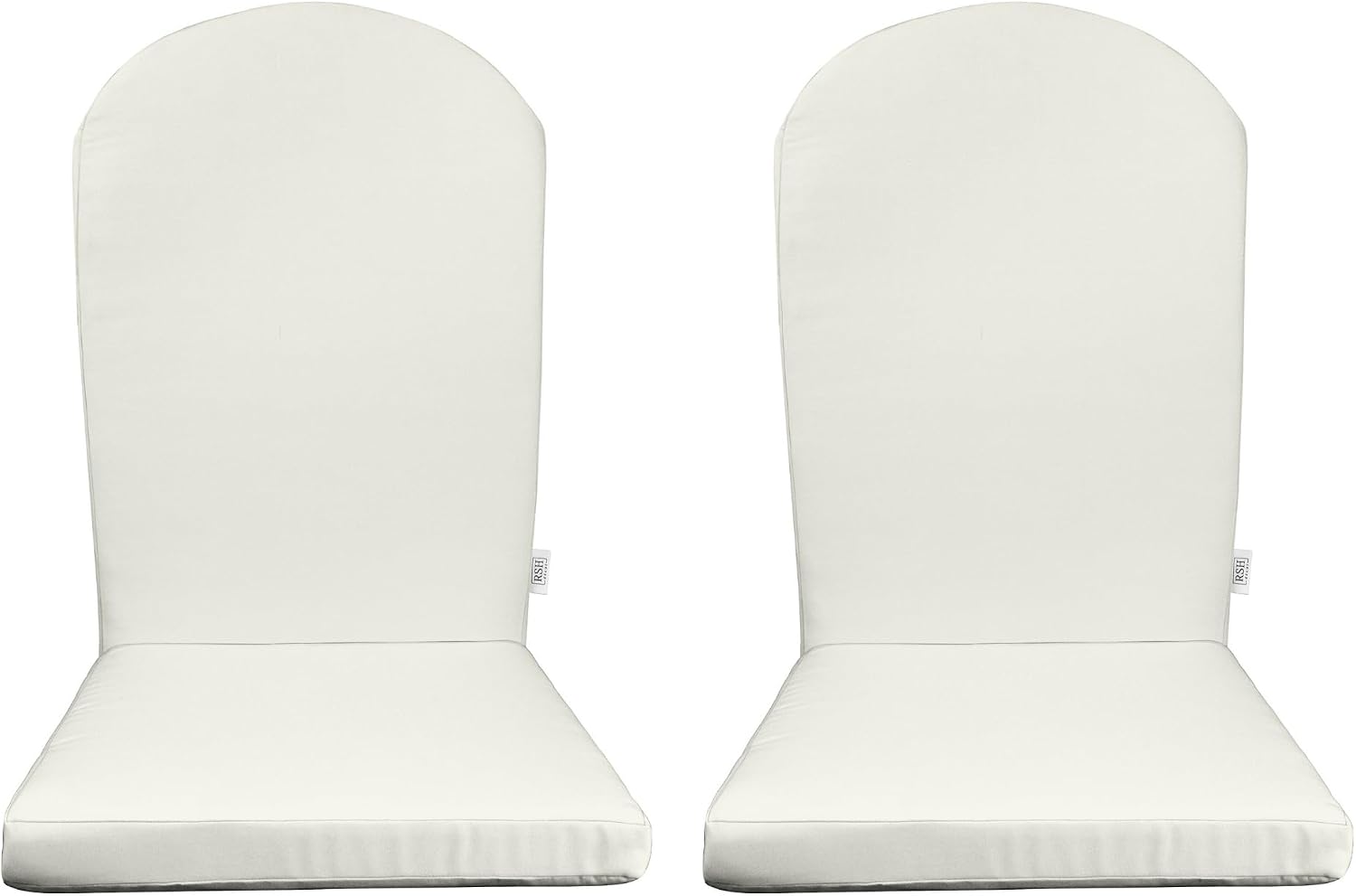 RSH Décor Set of 2 Sunbrella Foam Adirondack Chair Cushions | 48' x 20' x 2' | Water and Fade-Resistant | Outdoor Replacement Cushion for Patio Furniture | Made in USA (Canvas White)