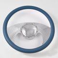 14'' Billet Hawk Wing Half Wrap 9 Bolts Steering Wheel with 2'' Dish and Horn Button (Blue)