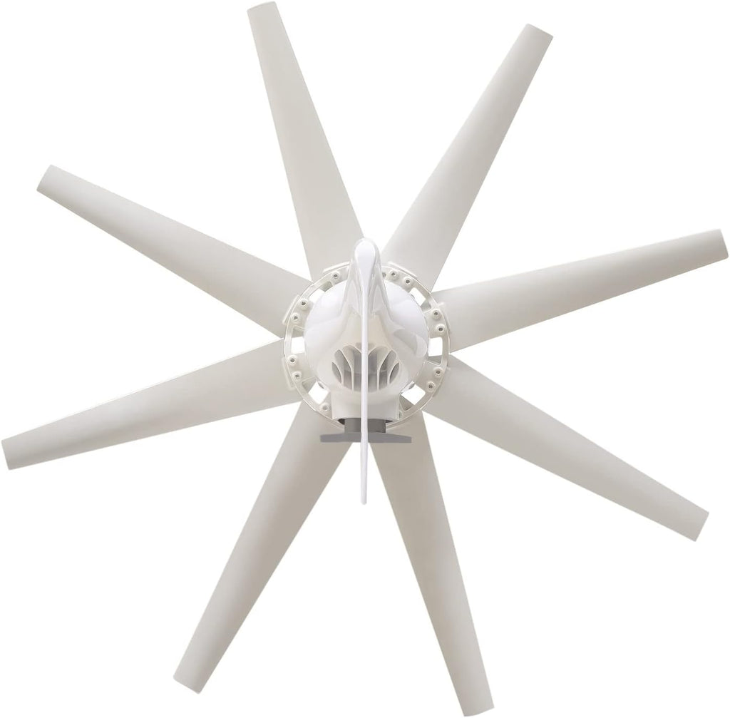 Wind Turbine Generator Kit 12V 600W Wind Power Generator Kit with 8 Blades for Marine RV Home Windmill Generator System Vertical Axis Wind Turbines Motor with MPPT Controller
