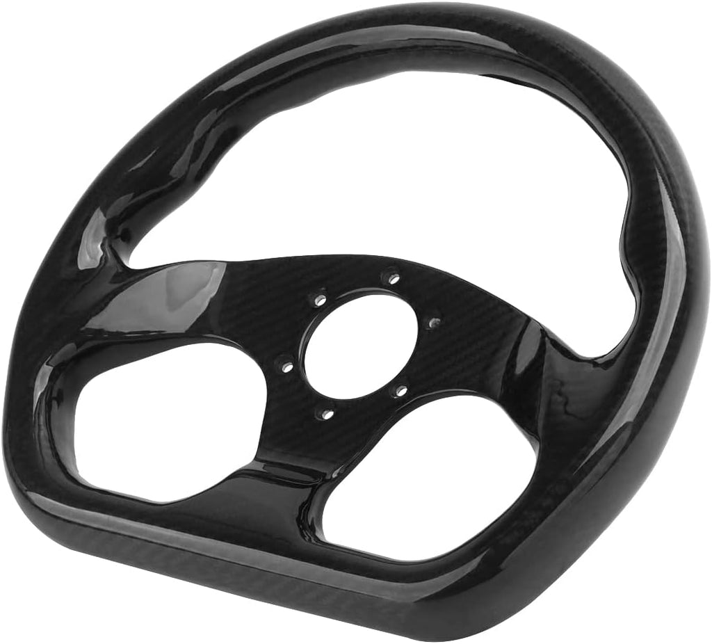 Carbon Fiber Racing Steering Wheel Flat Bottom 320mm Diameter Bolt