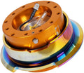 NRG Innovations NRG-SRK-280RG-MC GEN 2.8 Steering Wheel Quick Release Kit Adapter, 6-Hole & 6x70 and 6x74mm Bolt Patterns Rose Gold Body/Neo Chrome Ring
