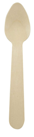 PacknWood - 210CCB11- disposable wooden spoons -wood compostable spoon - cooking wood spoon - wooden spoon for cooking - single wooden spoon- (4.33')- Case of 3000